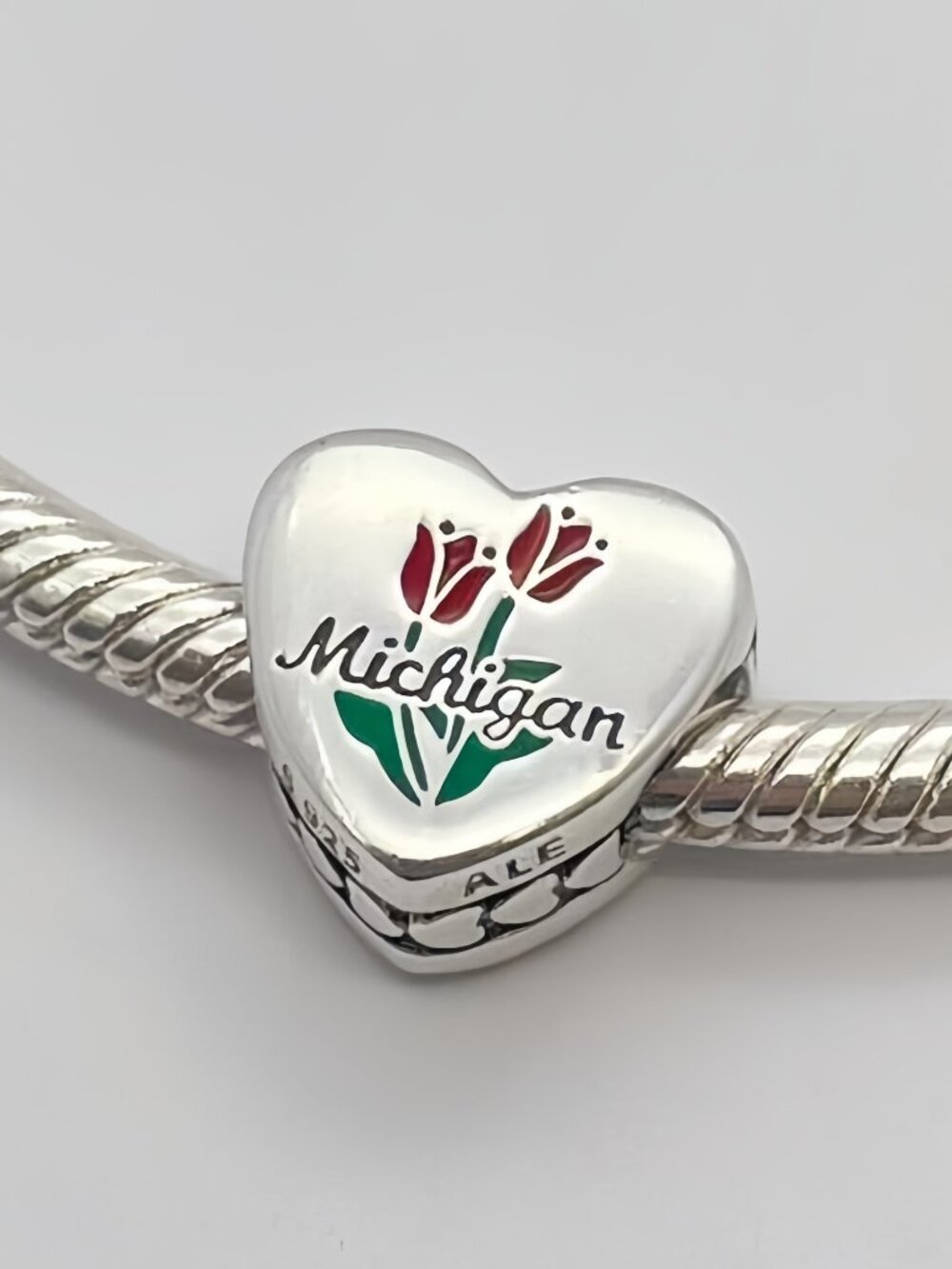 Pandora Holland Michigan Keukenhof Flower Exclusive Dangle Charm My Heart - Picture 3 of 3